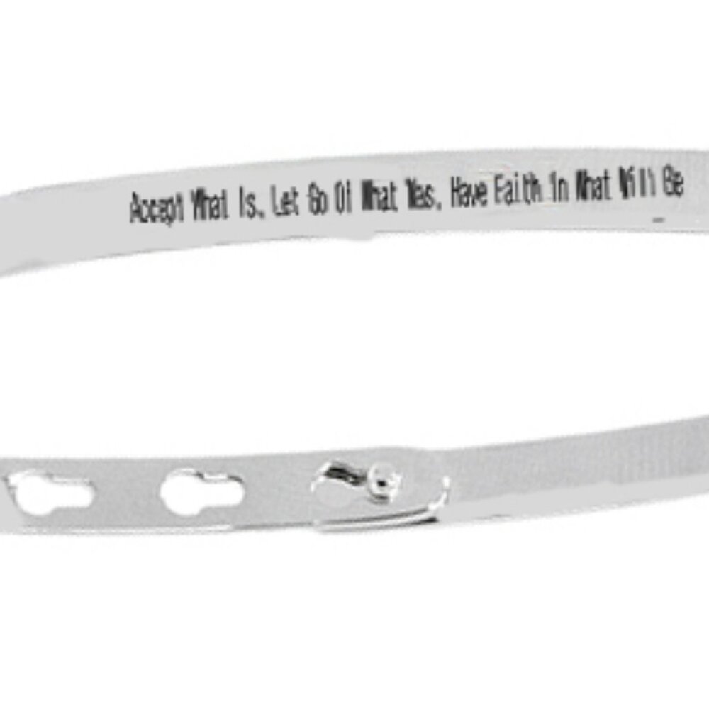 Accept What Is, Let Go Of What Was,.Adjustable Inscription 7mm Wide Brac…